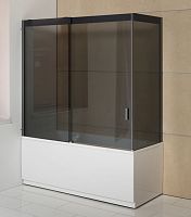 Fixed bath screen Forma 17left handtempered glass1 panel