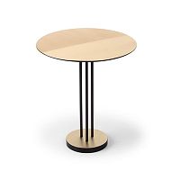 Contemporary side table SATINbrassironcopper