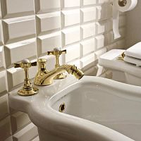 Double-handle bidet mixer tap AN146OLcountertopmetalbathroom