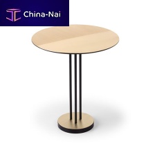 Contemporary side table SATINbrassironcopper