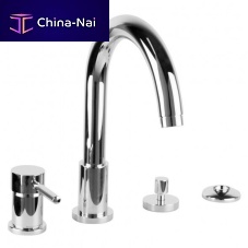 Shower mixer tap BDM-MLI-452for bathtubdeck mountedchromed metal