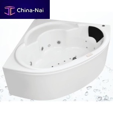 Corner bathtub FUSIONwhirlpoolPMMAwhite