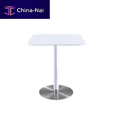 Contemporary dining table ED 75HPLstainless steel basesquare