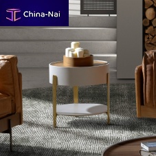 Contemporary side table 2150wood veneerwalnutlacquered MDF