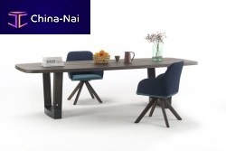 Contemporary table BASEwoodenovalround