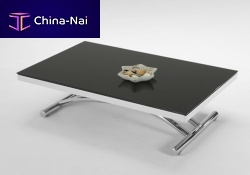 Contemporary table DUPLEX varnished woodrectangularfolding