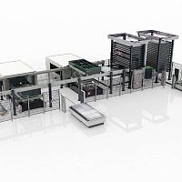 Automatic loading and unloading system LaserFLEXfor cutting applicationsfor sheet metalhandling