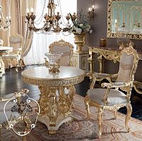 Classic table 15102solid woodsolid wood baseround