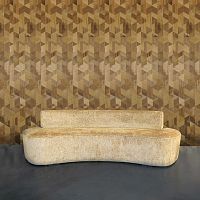 Semicircular sofa Adventurecontemporaryvelvetgolden