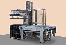 Bottle depalletizer semi-automatic