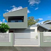 Sliding gate MAIAaluminumlouveredhome