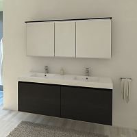 Double washbasin cabinet M1wall-hungoakcontemporary