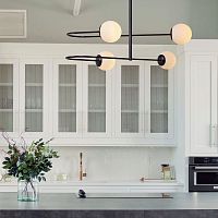 Contemporary ceiling light RICHMONDglassmetalLED
