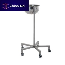 Trolley-mounted surgical basin stand 245.6060stainless steel