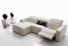 Contemporary sofa ANCONAfabricleathergray