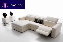 Contemporary sofa ANCONAfabricleathergray