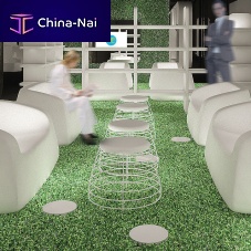 Contemporary pouf TAMfabricironround