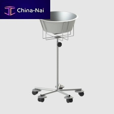 Trolley-mounted surgical basin stand NEREZ1013stainless steel