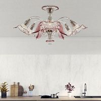 Traditional ceiling light AFRODITEMurano glassLEDhandmade
