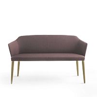 High upholstered bench Axel 80B/4Wcontemporaryfabricsolid wood base