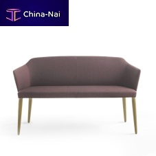 High upholstered bench Axel 80B/4Wcontemporaryfabricsolid wood base