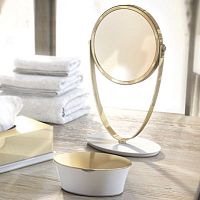 Table mirror 768101_ _ _ contemporaryroundchrome-plated brass