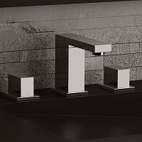 Double-handle washbasin mixer tap W5003countertopchrome-plated brassbathroom