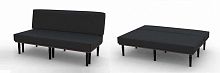 Modular upholstered bench contemporarywoolwooden