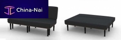 Modular upholstered bench contemporarywoolwooden