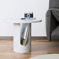 Contemporary side table U-TURNmarblemarble baseround