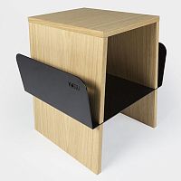 Minimalist design side table Awaoakwood veneerMDF