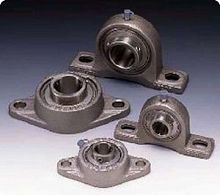 Flange bearing unit with ball bearingmetal