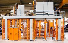 Horizontal automatic storage system compact