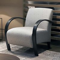 Contemporary armchair SYLPHIDEfabricleathercowhide