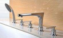 Double-handle bathtub mixer tap 18019 - SERIES IIdeck mountedchromed metalbathroom