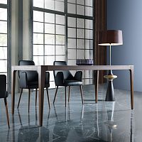 Contemporary table ARIA Soaksolid woodhardwood base