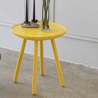 Contemporary side table NAVEashwooden baseround