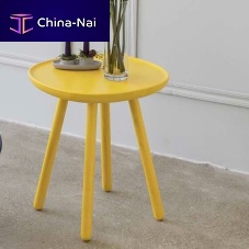 Contemporary side table NAVEashwooden baseround
