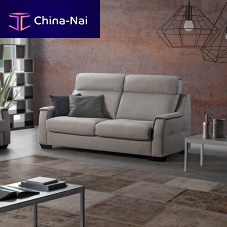 Contemporary sofa Zoefabricleathergray