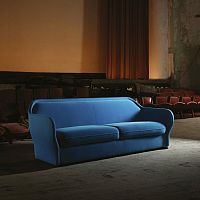 Contemporary sofa Bardotfabricleatherwhite