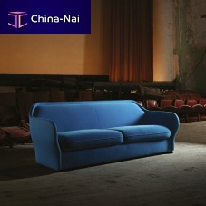 Contemporary sofa Bardotfabricleatherwhite