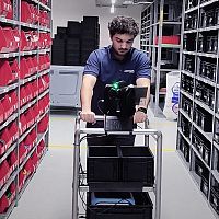 Pick & put order-picking system Pick-by-Light ISACpick-to-lightmultifor the pharmaceutical industry