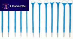 Electrosurgical electrode hookbladeneedle