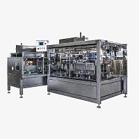Horizontal case tray packer automaticfor bulk materialsfor frozen food