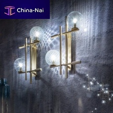 Contemporary wall light TRISindoormetalMurano glass