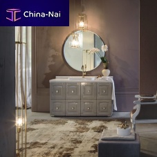 Free-standing washbasin cabinet AC SERIESwoodencontemporarywith drawers
