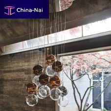 Pendant lamp APOLLOlacquered steelborosilicate glasscontemporary