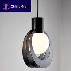 Pendant lamp LUNAR metalopalescent glasscontemporary