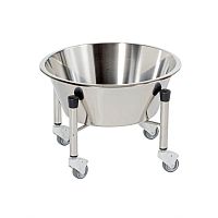 Trolley-mounted surgical basin stand S210stainless steel