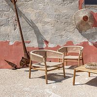 Contemporary armchair Kiltropeteakstackable